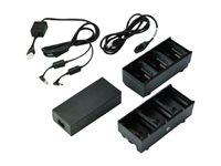 Zebra 3-Slot Battery Charger Connected via Y Cable - battery charger SAC-MPP-6BCHUS1-01