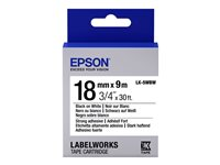 Epson LabelWorks LK-5WBW - label tape - 1 cassette(s) - Roll (1.8 cm x 9 m) C53S655012