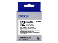 Epson LabelWorks LK-4WBW - label tape - 1 cassette(s) - Roll (1.2 cm x 9 m) C53S654016