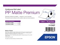 Epson Premium - label continuous paper - matte - 18 roll(s) - Roll (7.6 cm x 29 m) 7113427
