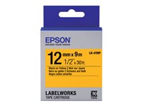 Epson LK-4YBP - label tape - 1 cassette(s) - Roll (1.2 cm x 9 m) C53S654008